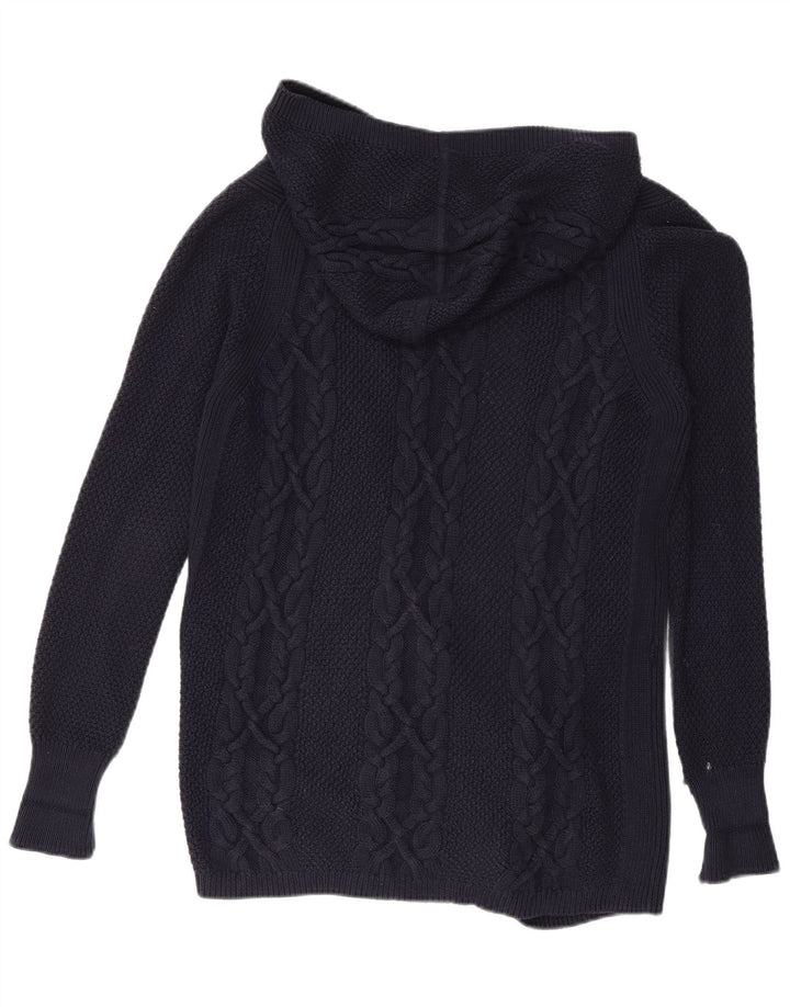 MASSIMO DUTTI Suéter tipo cárdigan largo para mujer UK 40 Small Azul marino