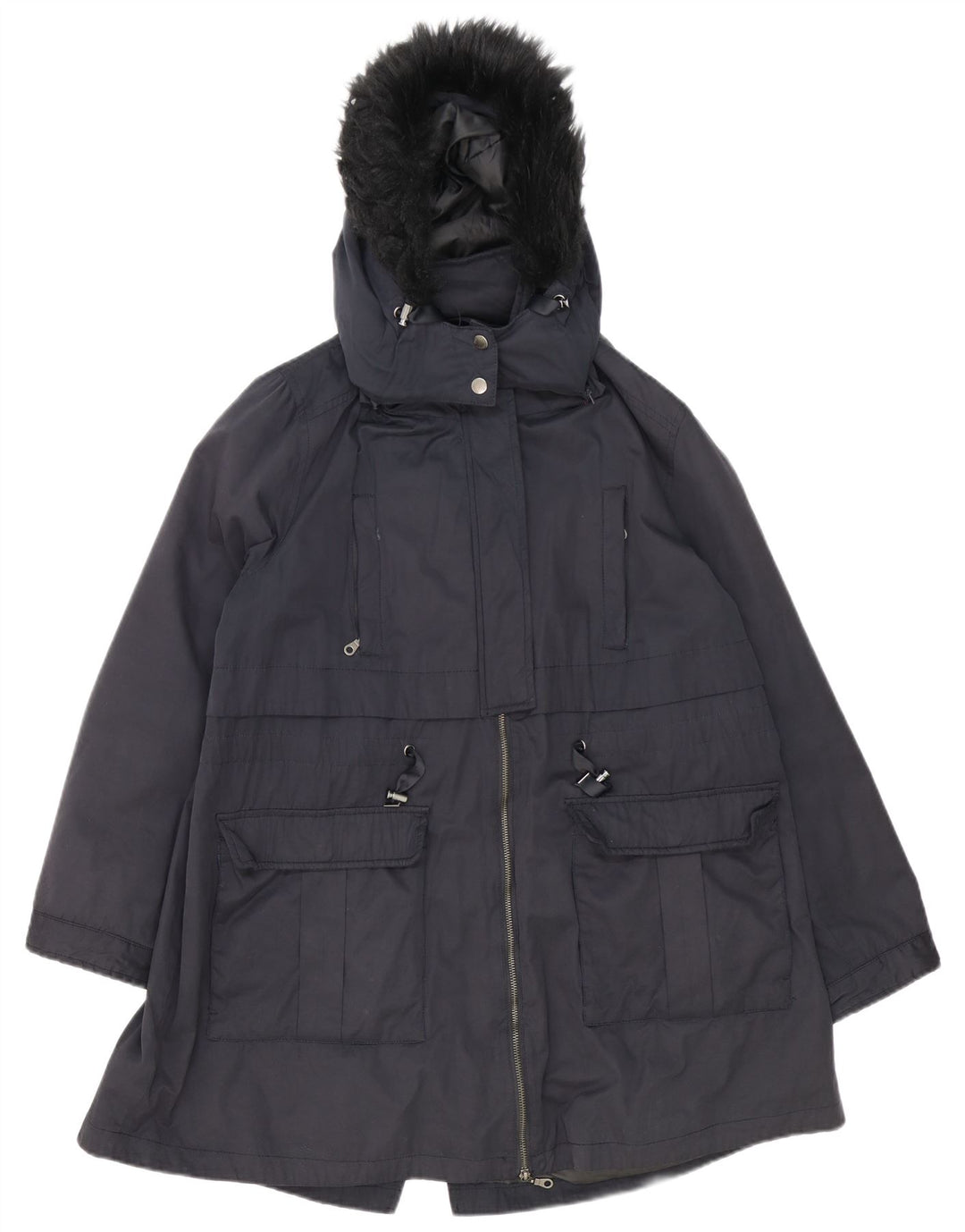 Monsoon Parka extragrande con capucha para mujer UK 40 XL Poliéster azul marino