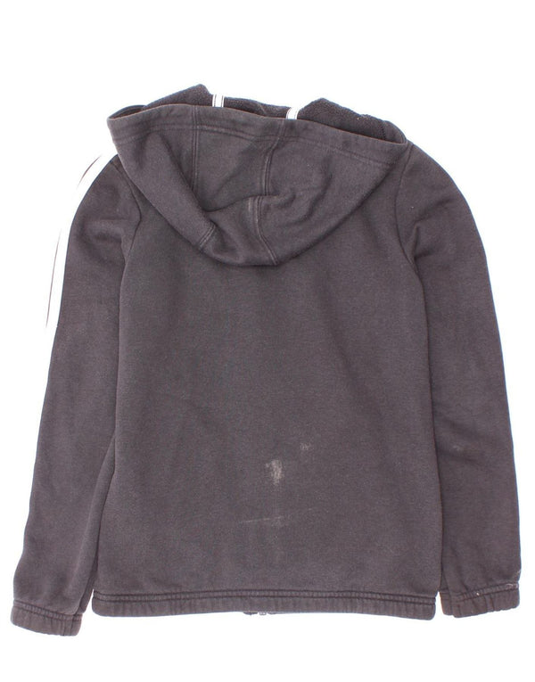 Adidas - Sudadera con capucha y cremallera para niña, 9-10 años, algodón negro