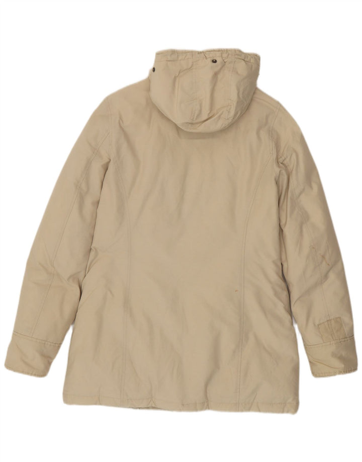 Woolrich Abrigo acolchado con capucha para mujer UK 44 Medium Off White