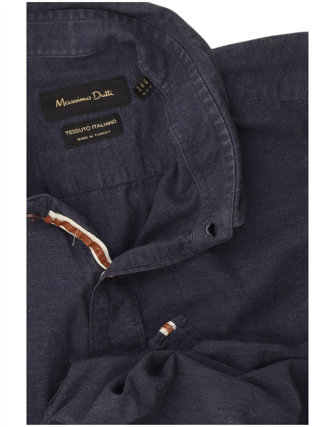 Camisa Massimo Dutti Hombre Grande Azul Marino