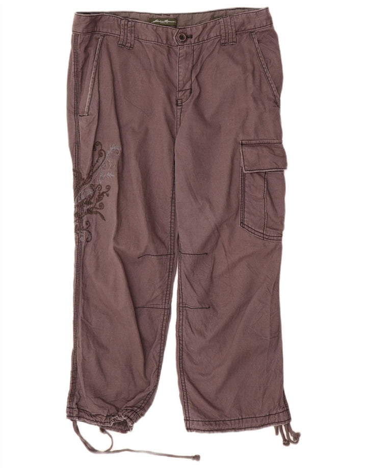 EDDIE BAUER Pantalones cortos rectos para mujer US 8 Medium W32 L23 Gris