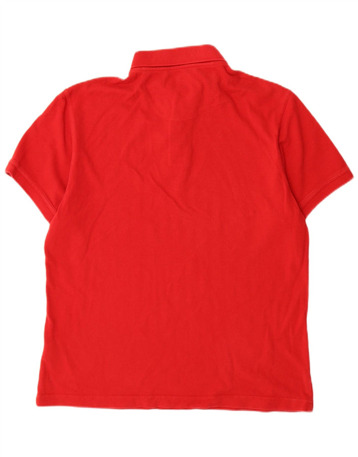 Barbour Polo Hombre Grande Algodón Rojo