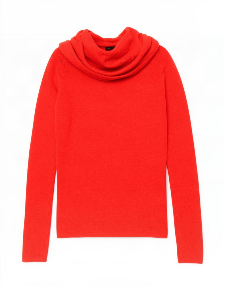Zara - Jersey con cuello vuelto para mujer, talla 8, color rojo