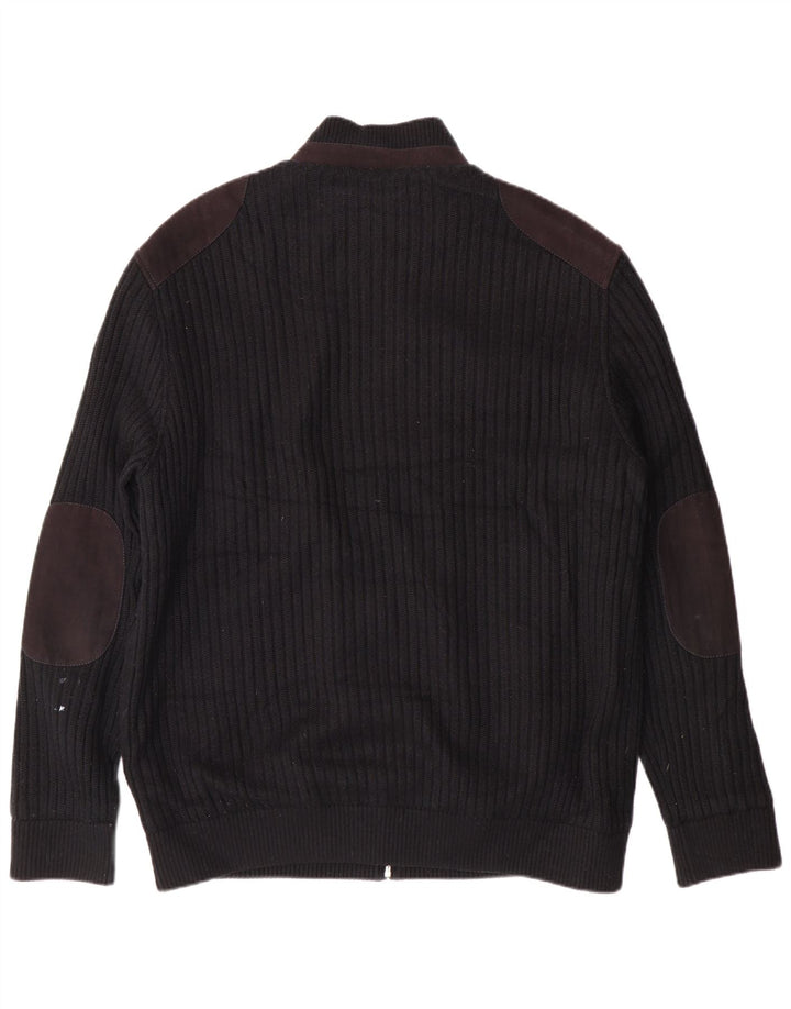 Pierre Cardin Cárdigan para hombre IT 56 XL Poliéster negro