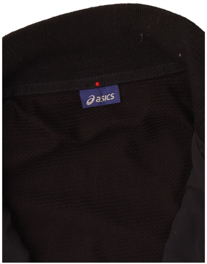 Asics - Chaqueta de chándal para hombre, talla grande, color negro, poliamida