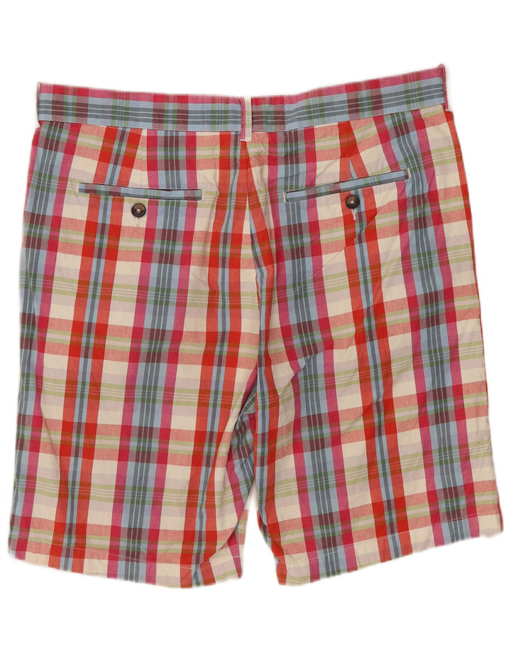 JACK WILLS Pantalones cortos chinos para hombre W34 Algodón a cuadros multicolor grande