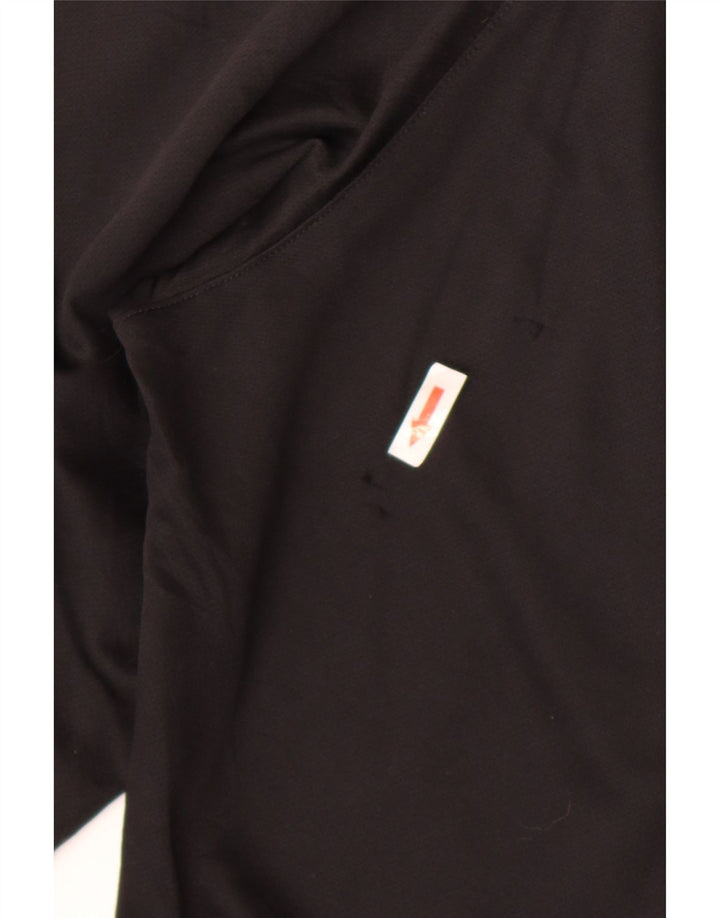 Adidas Mujer Capri Chándal Pantalones UK 14 Mediano Negro Poliéster