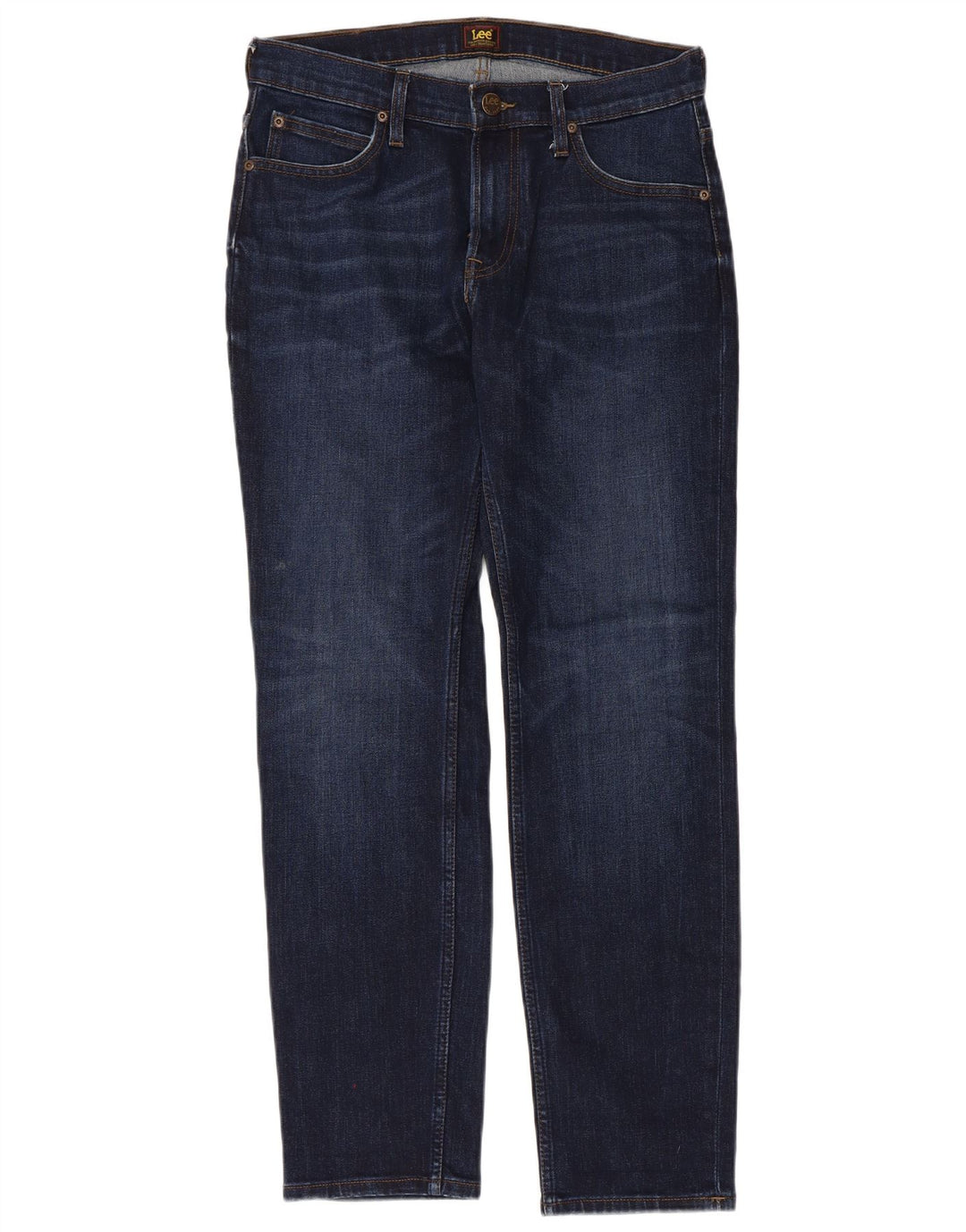 LEE Mens Rider Slim Jeans W30 L30 Azul Marino Algodón