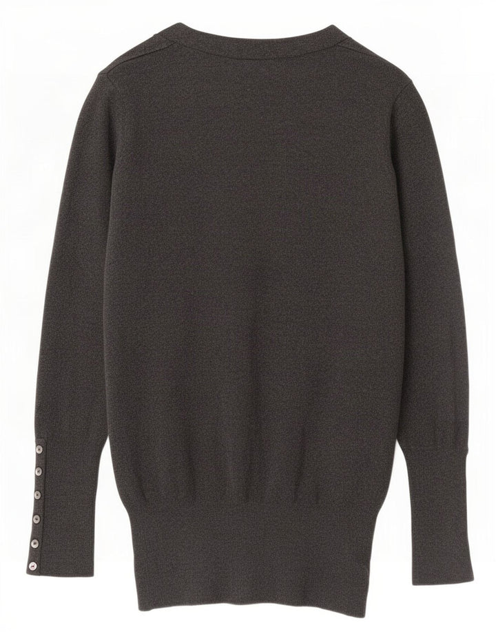 Zara Mujer Cárdigan Suéter UK 10 Pequeño Rayón Gris