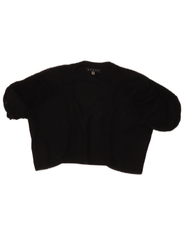 Coast Top Bolero transparente para mujer UK 10 Small Viscosa negra