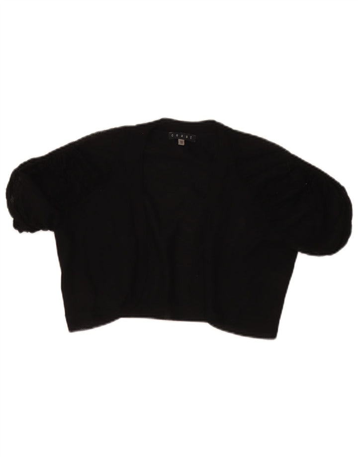 Coast Top Bolero transparente para mujer UK 10 Small Viscosa negra