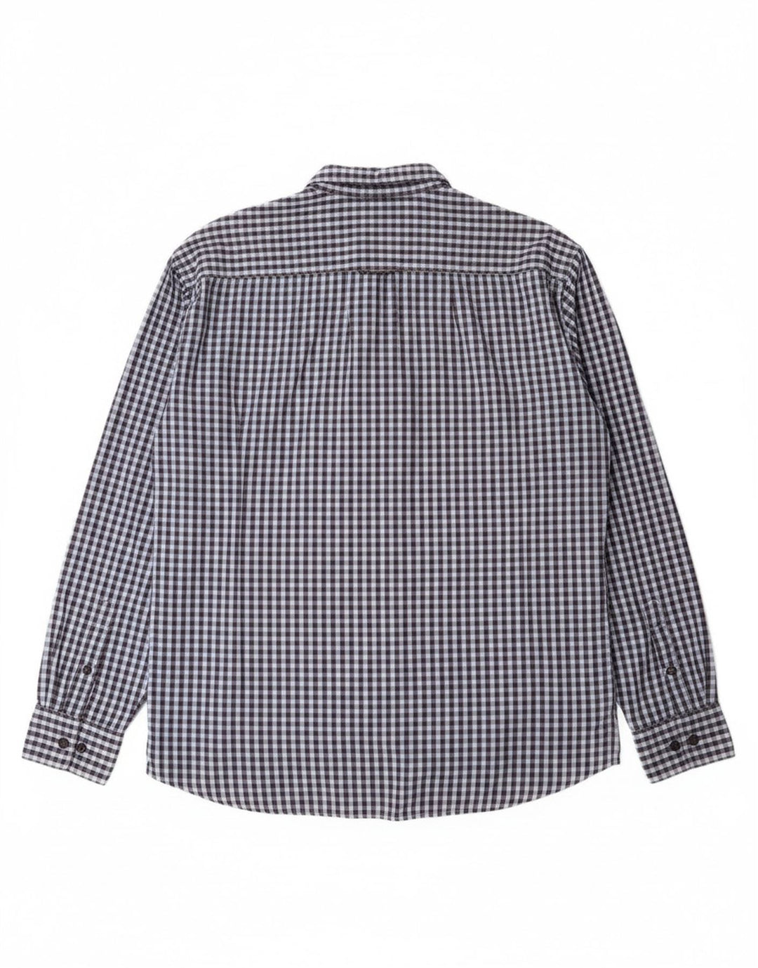 PECKOTT Mens Shirt XL Blue Gingham Cotton