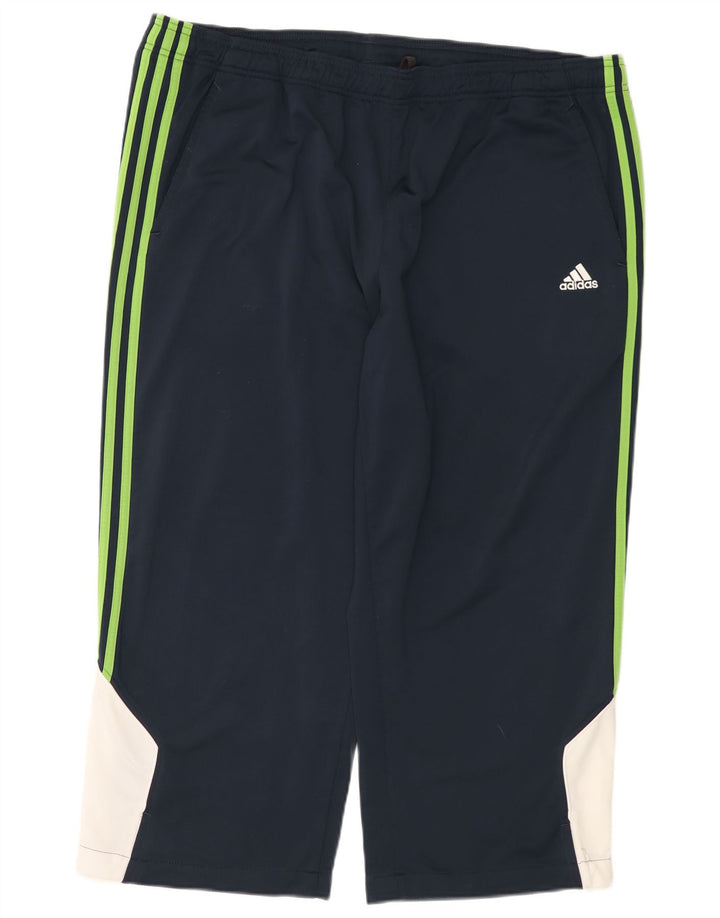 Adidas - Pantalones de chándal capri para hombre, talla 2XL, color azul marino, poliéster