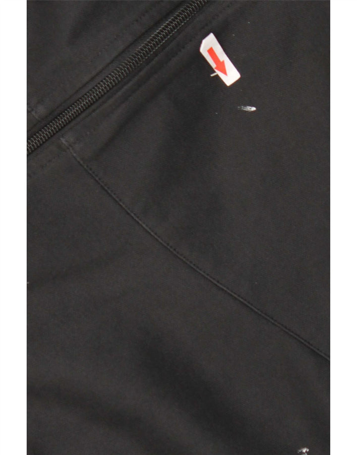 Reebok - Chaqueta de chándal con gráfico para hombre, talla grande, algodón negro con bloques de color