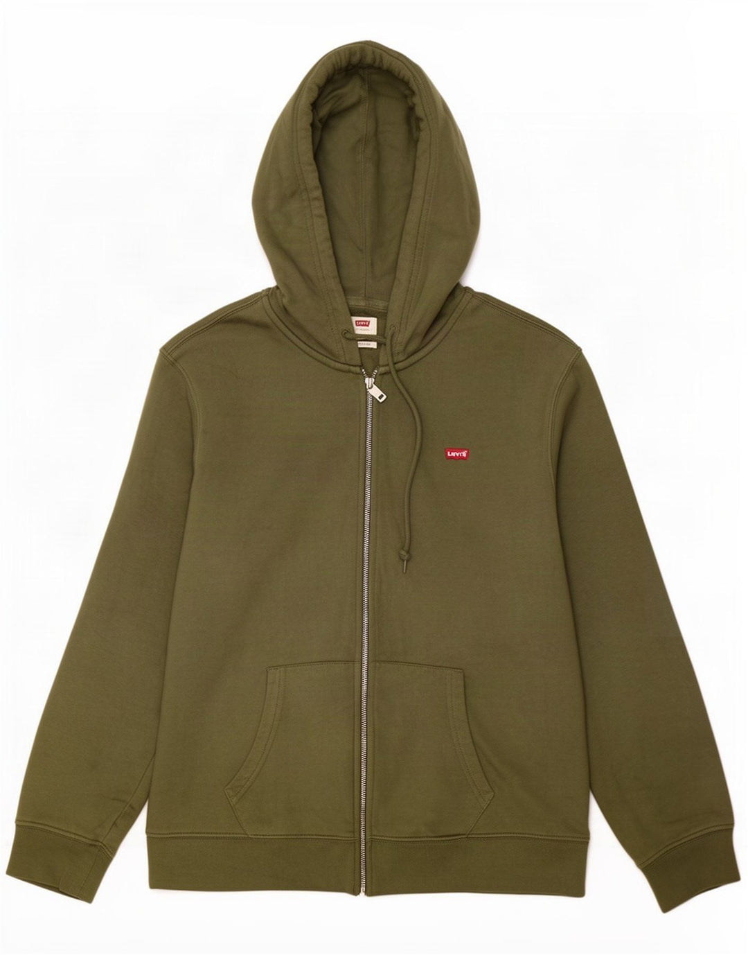Levi's Suéter con capucha y cremallera estándar para hombre Algodón caqui grande