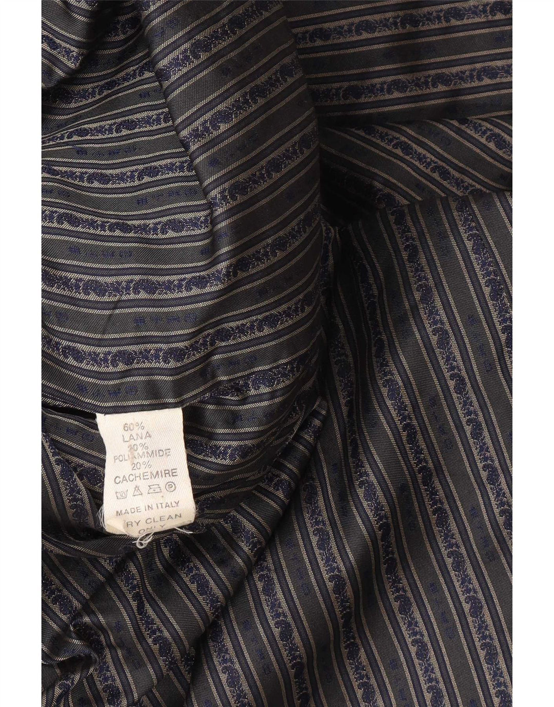 Etro Abrigo cruzado para hombre UK 42 XL Lana azul marino