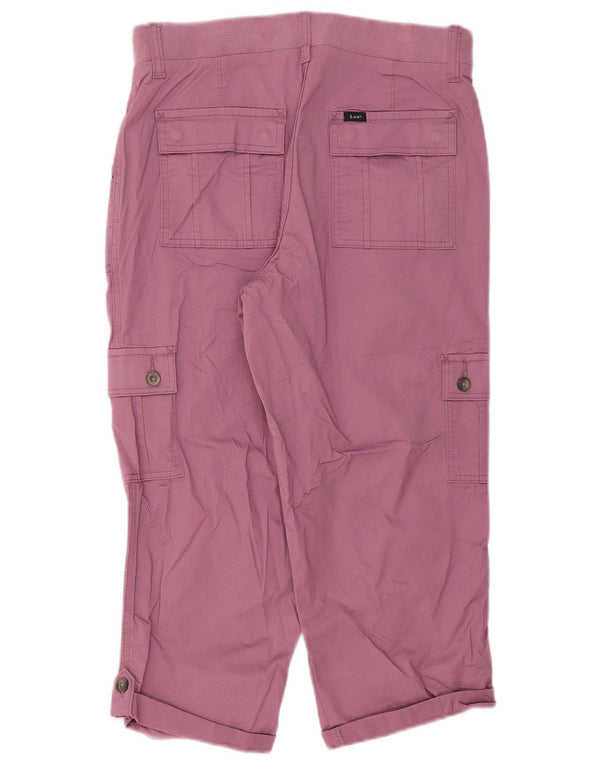 Lee - Pantalones capri para mujer, ajuste relajado, talla 8, mediano, W32, L21, algodón rosa