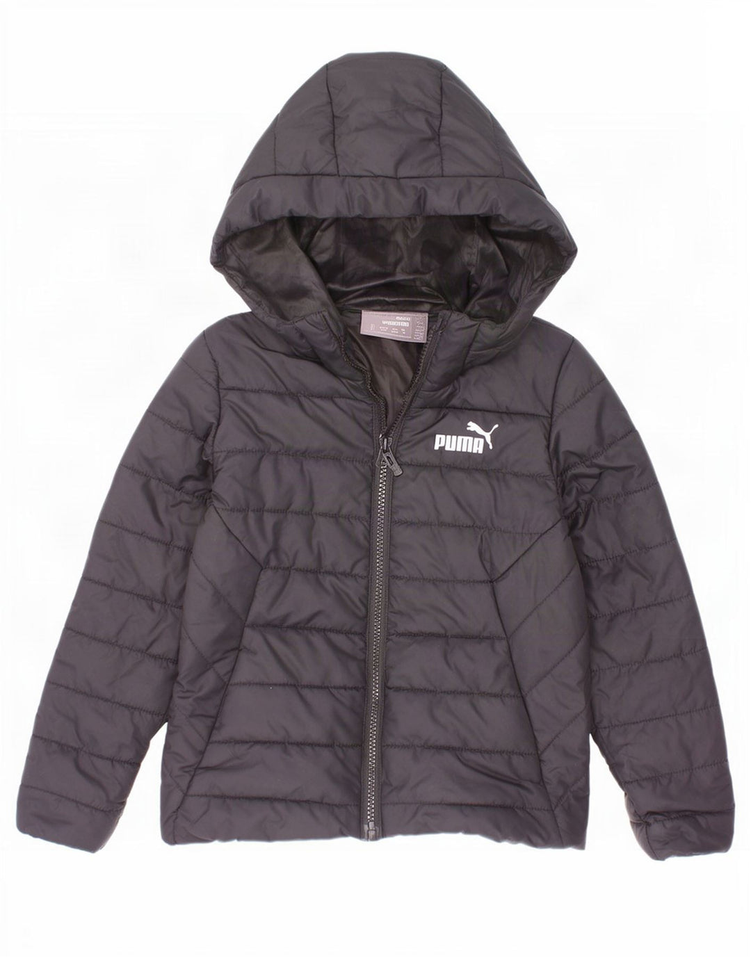 Puma Chaqueta acolchada con capucha para niño 5-6 años Negro Poliéster
