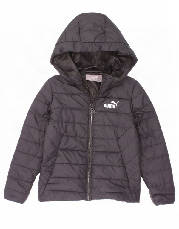 Puma Chaqueta acolchada con capucha para niño 5-6 años Negro Poliéster