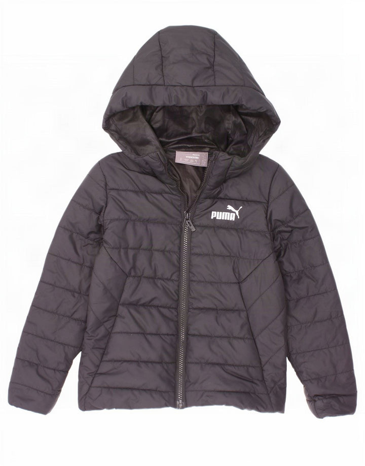 Puma Chaqueta acolchada con capucha para niño 5-6 años Negro Poliéster