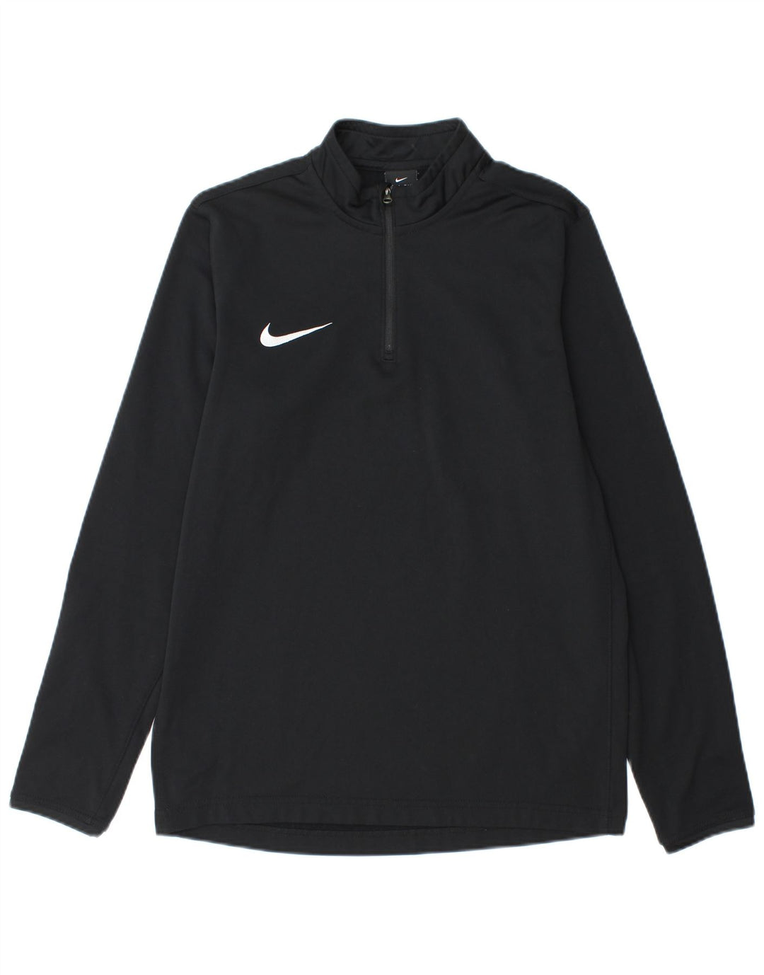 Nike Dri Fit - Chándal con cremallera y cuello para hombre, talla mediana, poliéster negro