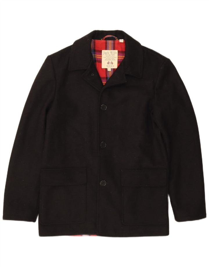 Jack Wills Chaqueta tipo blazer de 3 botones para hombre UK 36 Small Black Wool