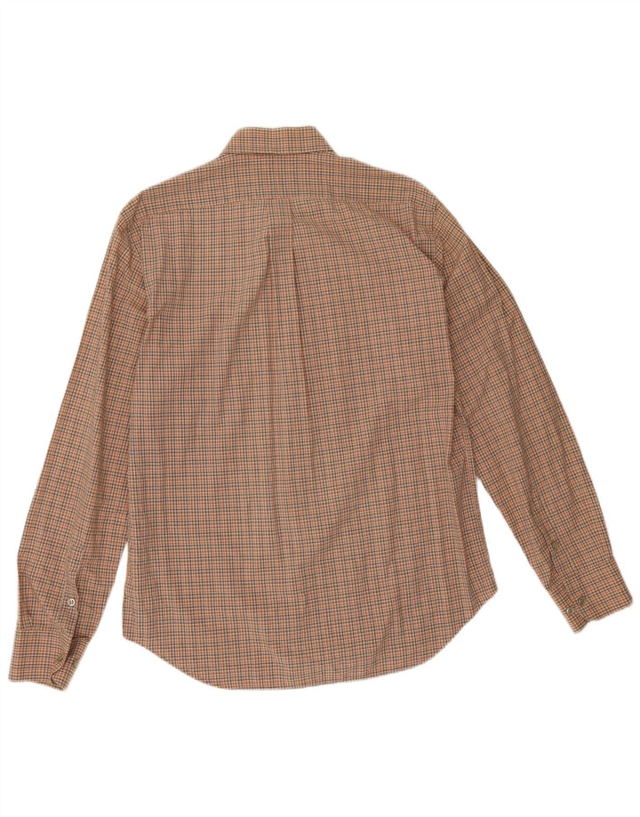 Marlboro Classics Camisa Regular Fit para Hombre Cuadros Marrón Grande