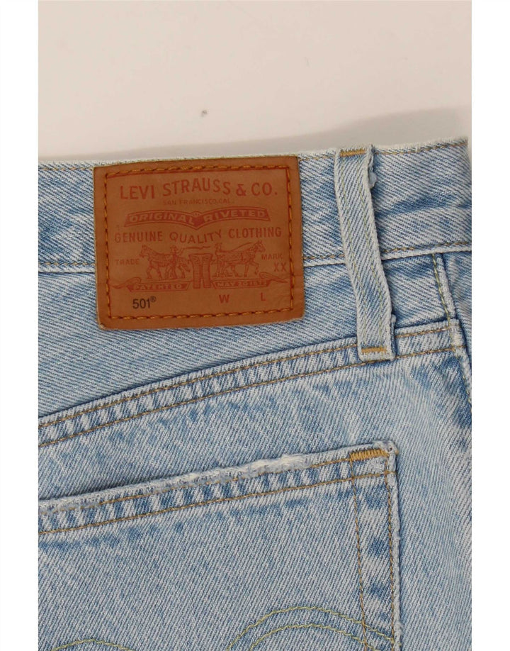 Levi's Mujer 501 Shorts De Mezclilla Desgastados W26 Algodón Azul Pequeño