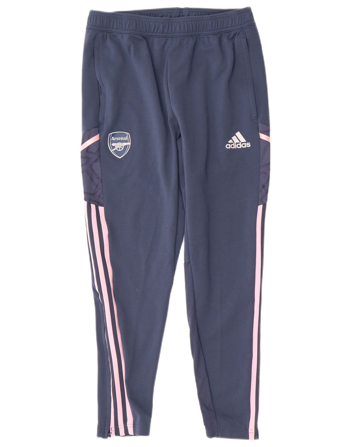 ADIDAS Mujer Arsenal Chándal Pantalones UK 12 Medio Azul Poliéster