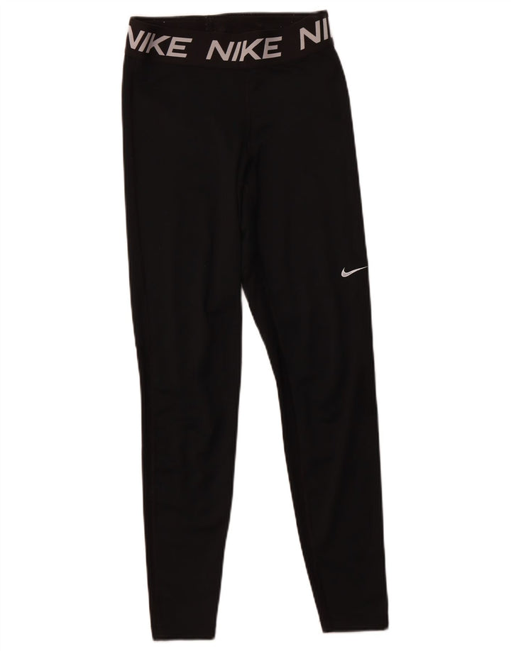 NIKE Leggings gráficos Dri Fit para mujer UK 8 Small Poliéster negro