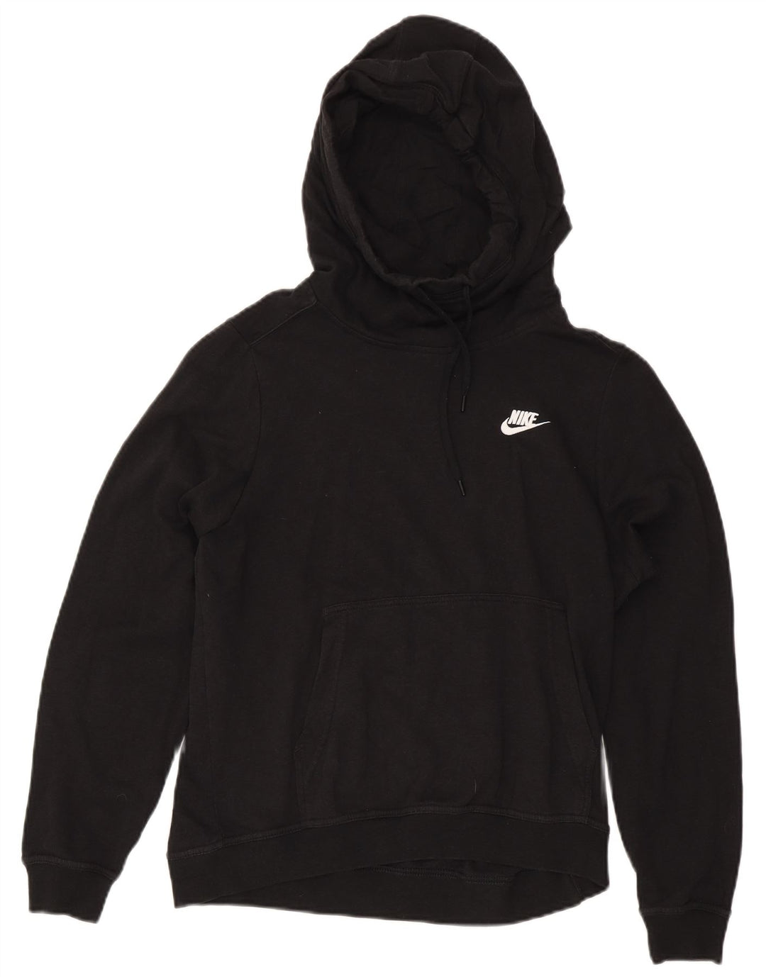 Nike - Sudadera con capucha para mujer, talla 12, algodón negro mediano