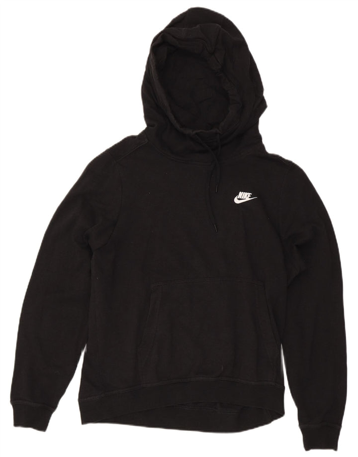 Nike - Sudadera con capucha para mujer, talla 12, algodón negro mediano