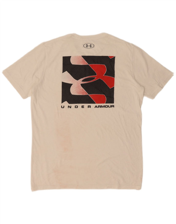 Camiseta Under Armour Heat Gear Graphic para hombre, talla mediana, blanca