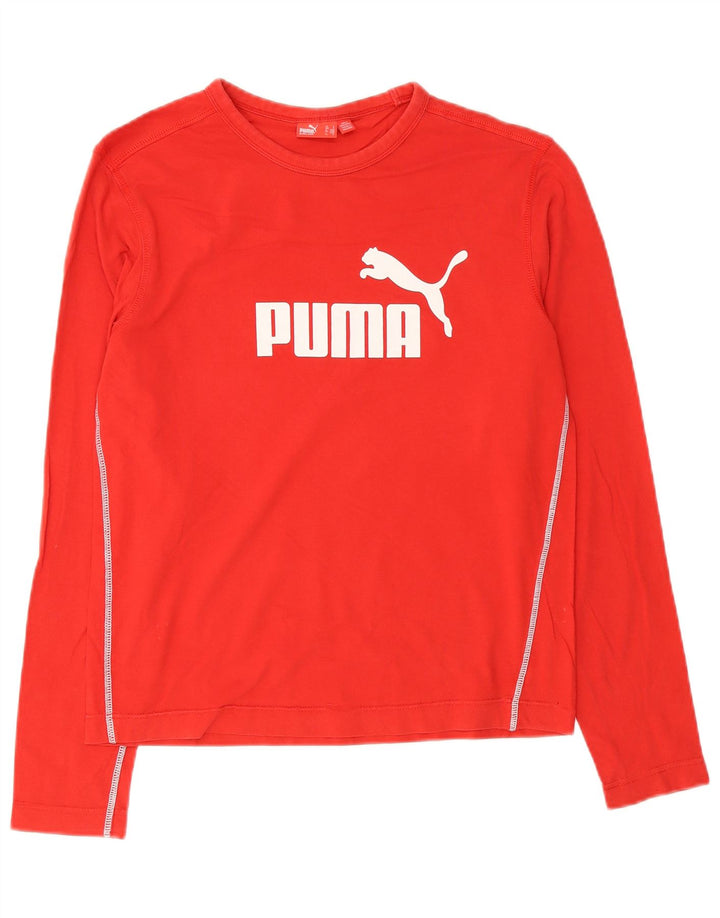 Puma Hombre Gráfico Top Manga Larga Pequeño Rojo