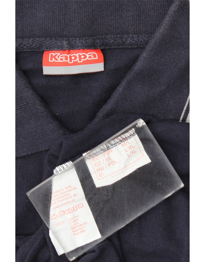 Polo Kappa Hombre Algodón Azul Marino Mediano