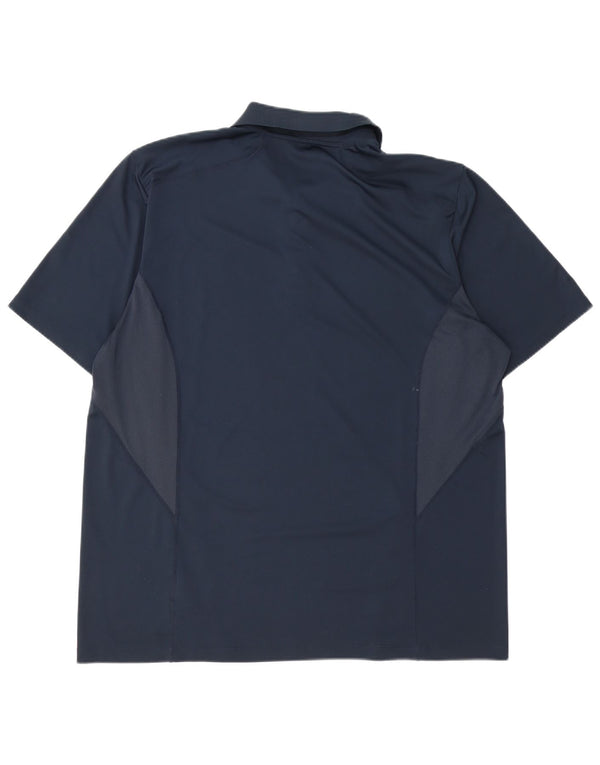 Nike Polo para hombre UK 47/48 2XL Azul marino Colorblock Poliéster