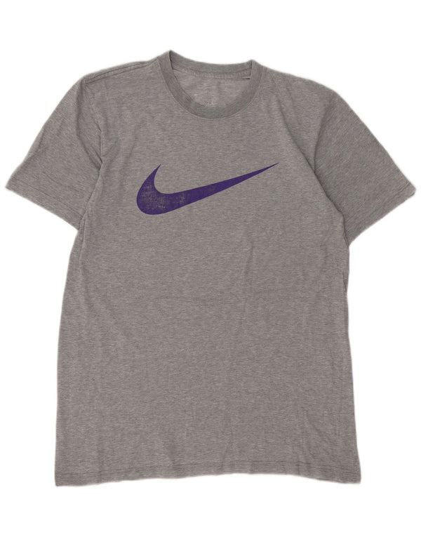 Nike Camiseta gráfica de ajuste estándar para hombre UK 38/40 Algodón gris medio