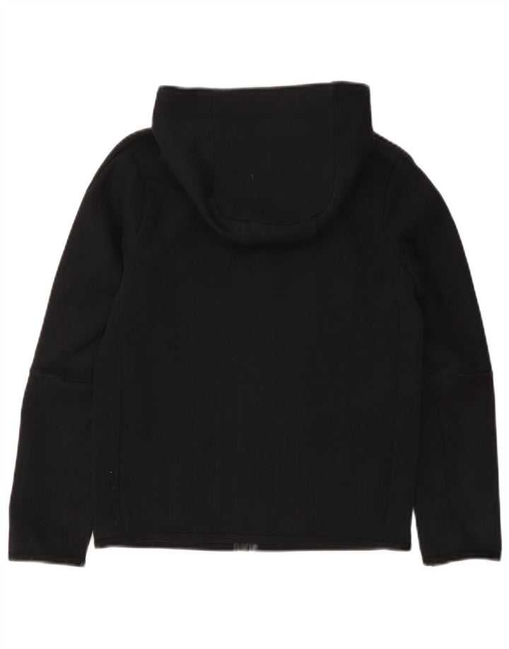 Nike Sudadera con capucha y cremallera para niños de 10 a 11 años, talla mediana, algodón negro