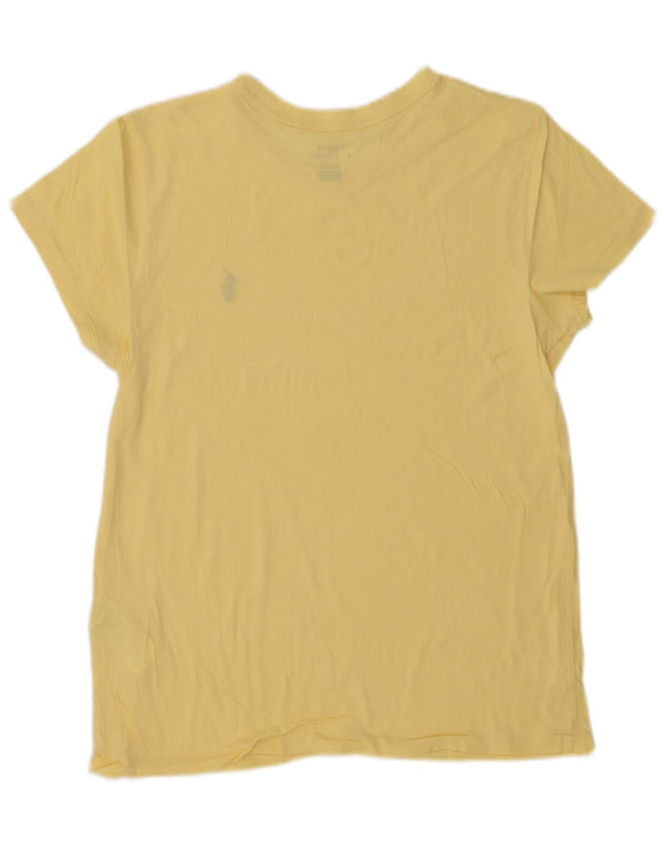 POLO RALPH LAUREN Camiseta para mujer Top UK 14 Algodón amarillo medio
