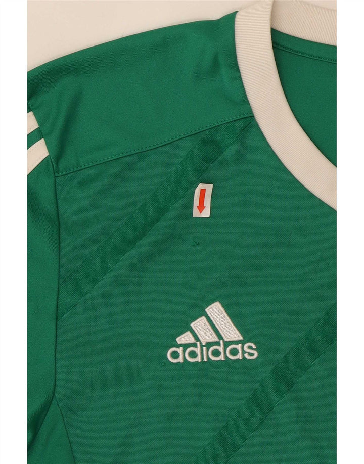 Adidas Hombre Top Manga Larga Pequeño Poliéster A Rayas Verdes