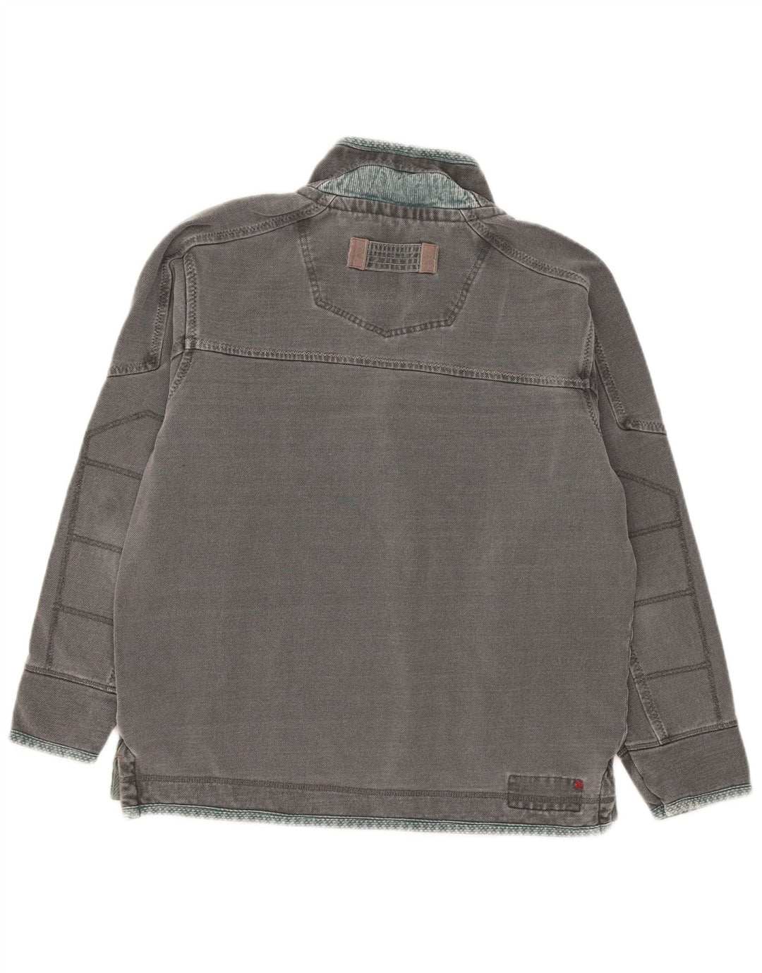 Sudadera con cuello y cremallera para hombre Fat Face Jersey de algodón gris medio