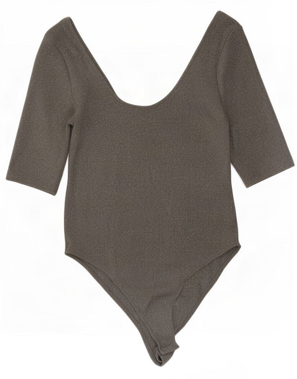 Zara Mujer Body UK 44 Grande Gris Elastano