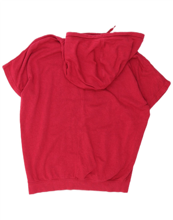 Nike Mujer Longline Manga Corta Sudadera con Capucha de Gran Tamaño UK 10 Small Pink