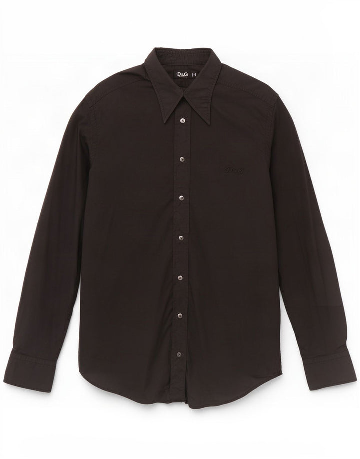 Camisa para hombre Dolce & Gabbana IT 48 Algodón negro mediano