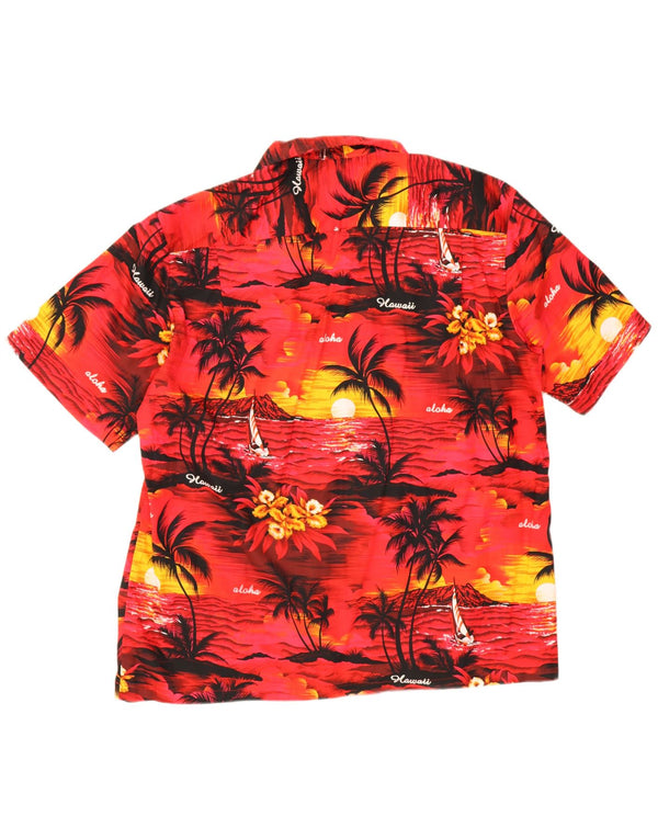 Royal Hawaiian Creations Camisa gráfica de manga corta para hombre 2XL Rojo hawaiano