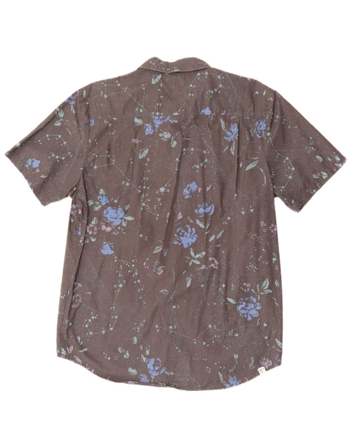 Camisa VANS Hombre Manga Corta Gris Medio Floral Algodón