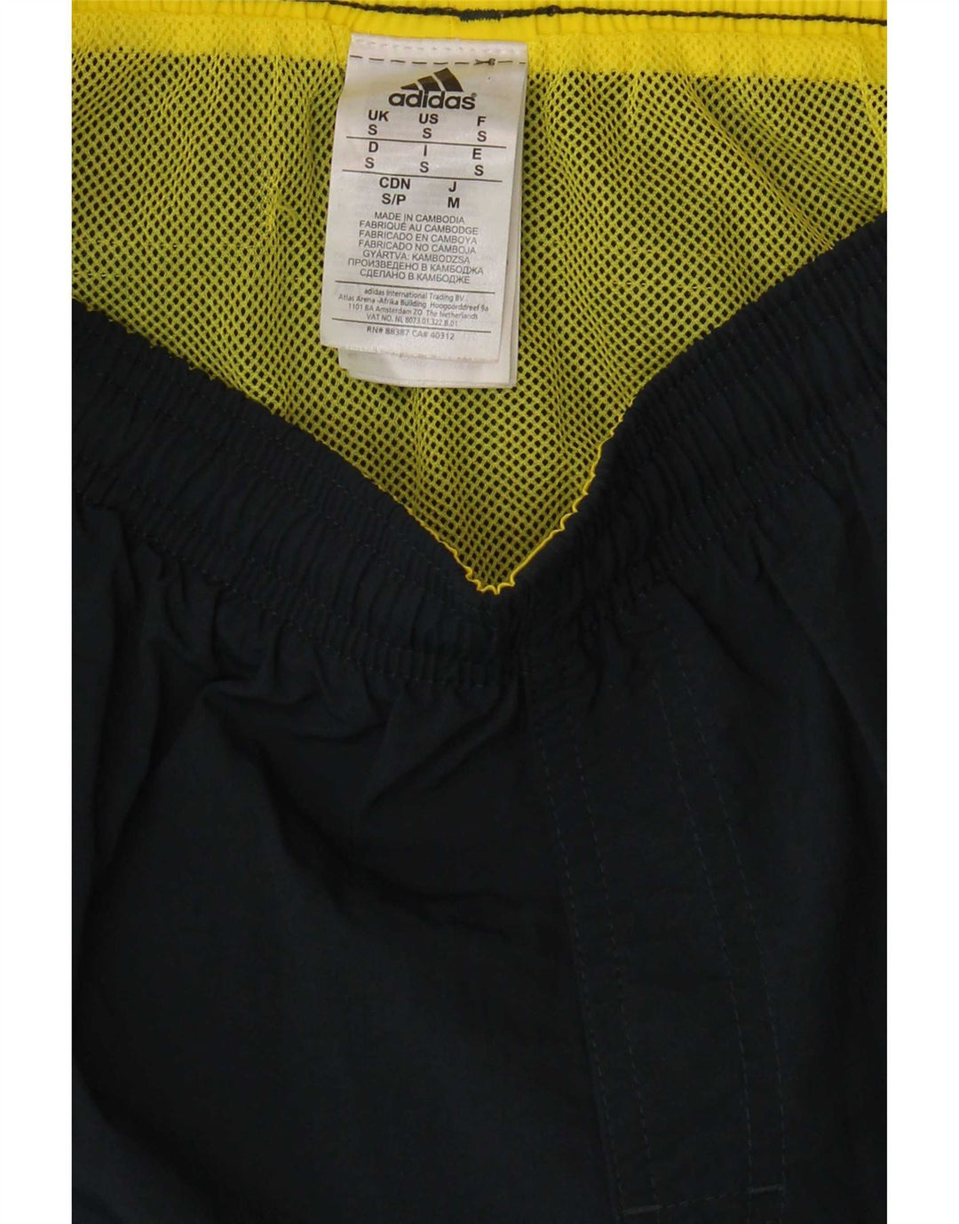 Adidas Hombre Bañador Corto Pequeño Azul Marino Nylon