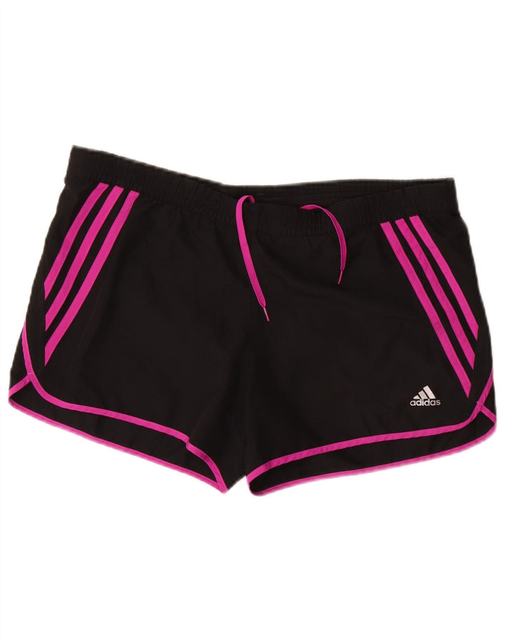 Adidas Mujer Climalite Sport Shorts UK 10 Pequeño Poliéster Negro