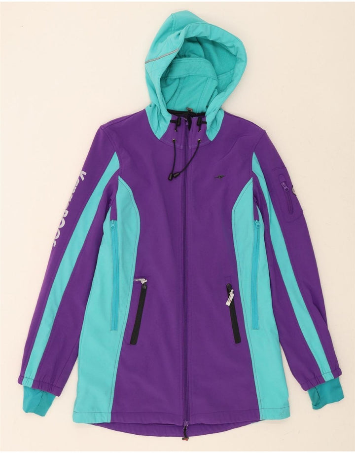 KANGAROOS Womens Graphic Windbreaker Jacket UK 10 Small  Purple Vintage Kangaroos and Second-Hand Kangaroos from Messina Hembry 